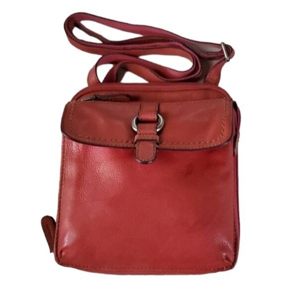 Fossil Leather Messenger Bag Crossbody Shoulder Tote Handbag WOMEN'S WOMAN'S - Picture 1 of 16